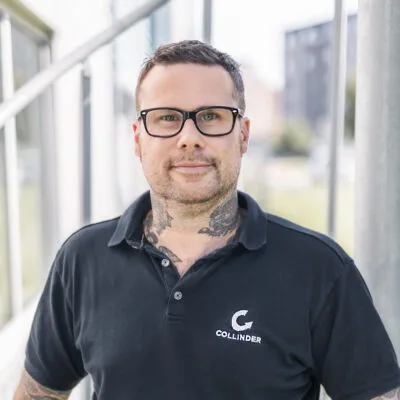 Bild på Peter Eng från Collinder Märksystem. Nöjd användare av Pyramid & Power Bi