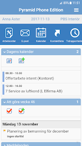 Startvy för Phone Edition